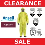 Ansell AlphaTec Microchem 3000 Type 3 4 5 Yellow Overall Coverall