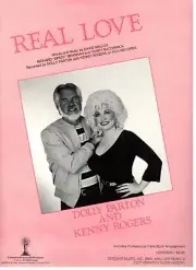 DOLLLY PARTON/KENNY ROGERS "REAL LOVE" SHEET MUSIC-1984--BRAND NEW ON SALE-RARE!