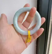 Light Green/purple Jade /jadeite Bangle 56 Mm Grade A