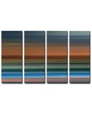 Ready2HangArt Blur Stripes XL 4pc Wrapped Canvas Wall Art by Tristan Scott
