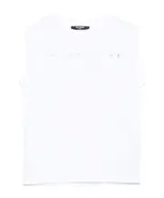 Balmain Kids Rubberised Logo Crewneck Sleeveless Tank Top 12,13,4Y,6,14Y,13Y,12Y,10Y white