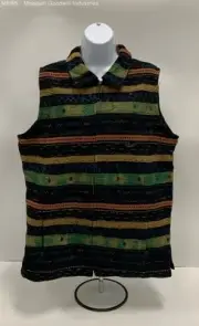 Chico's Women's Multicolor Bohemian Inca Quest Stitch Vest - Size 3
