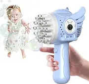 Automatic Bubble Maker,23 Holes Automatic Angel Bunny Bubble Blowing Machine | Portable Outdoor Toy with Solution, Backyard Entertainment