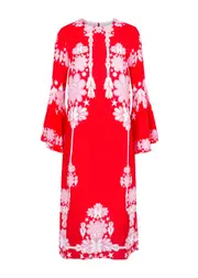 Borgo DE Nor Astoria Printed Midi Dress - Red - 12 (UK12 / M) 12 (UK12 / M)