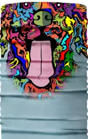 Junk Drawer - Face Mask/Scarf - Neck Gaiter - Rainbow Dog #2