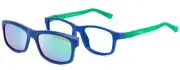 Nano Vista Crew-SC-3.0 NAO302 Eyeglasses Youth Kids Blue Full Rim 46mm w/Clip-On