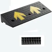 DIBAKO Driveway Curb Ramp Long 40" Kerb Ramp Non-Slip Threshold Ramp, Driveway Ramps 2in - 6in Rise Loading Ramp, Rubber Shed Ramp For Vehicles Forklifts Car Bike Pets ( Size : 40*9.8*1.6in(100*25*4cm