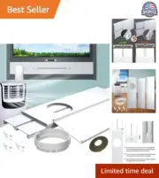 Efficient Slide Seal Plates Portable Air Conditioner Window Kit - Universal Fit