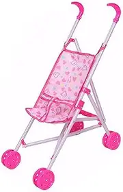 Baby Doll Stroller 9.84x19.29x20.87 Inch Doll Stroller Foldable Baby Stroller for Dolls with Sturdy for Toddlers Boys, Girls, Little Kids