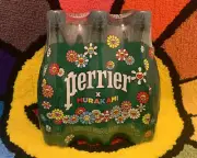 Takashi Murakami x Perrier Sparking Water Plastic Bottles 6-Pack Flowers Rare