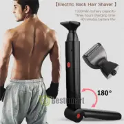 Men Razor Back Hair Shaver Waterproof Electric Foldable Trimmer Wet Dry Cordless