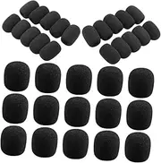 JEWEDECO 50pcs Microphone Windscreen Mic Cover Foam for Amplifier Speaker Sponge Cover Windproof and Noise Reduction