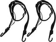 2pcs Helmet Rope Universal Motorcycle Highly Elastic Luggage Mesh Binding Cord Motorcycle Retractable Elastic Bungee with Dual Hooks