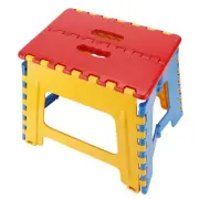 Thickened Plastic Folding Stool Small Bench 32*22.5*30cm (red Surface Yellow Ba