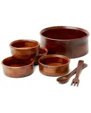 Woodard & Charles Cherry 7Pc Salad Bowl Set