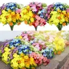 21 Bundles Artificial Flowers Outdoor UV Resistant Faux Plants Wildflowers Bu...