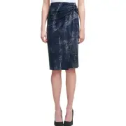 DKNY NEW Women's Printed Pull On Midi Wrap A-Line Skirt TEDO