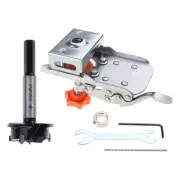 Woodworking Hole Opener and Guide 35mm Hinge Boring Jig Auxiliary Set For Door