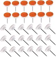 100pcs Reflective Orange Flat Round Head Thumb Tacks for Night Safety Secure Push Pins for Camping Hiking and Home Wall Decoration