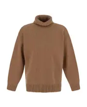 Dolce Gabbana Turtleneck Knitted Jumper IT40 Brown