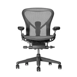 【Herman Miller】Aeron 2.0 人體工學椅 全功能 一般腳座 石墨黑 DW扶手 B size(平行輸入)