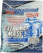 International Protein Extreme Mass Choc Banana Flavour Weight Gainer Protein Powder 907 g