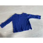 GAP 藍色素色長袖棉T  6-12M