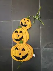Debbie Mumm Pumpkin JOL Halloween Fall Wall Hanging Decor