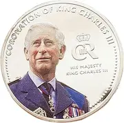Gold Plated Commemorative Coin | UK Charles III Crown Metal - Crafts Souvenir with Fine Details for Family, Friends, and Collectors Zankie