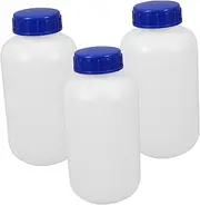 HEALEEP 3Pcs Empty Bottles with Cap Sample Containers for Chemicals Laboratories and Industrial Use Sealed Liquid Storage