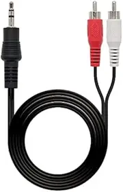 Glowster 3.5mm to 2 x RCA Stereo Audio Cable Length 1.5m Ideal for Connecting Audio Equipment to Sound Systems and TV
