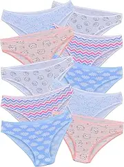[MOR] Girls' Underwear Set of 10 for Children to Teenagers Age (Colour, Size) - Comfortable Children's Underwear Girls Made of Cotton