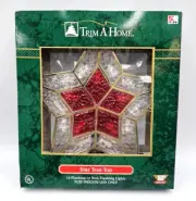 Multi Color Clear Vintage Tree Topper 15 Light Trim A Tree Electric Star Top