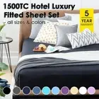 1500TC Elastic Fitted Sheet Set Double Queen King All Size Mattress Protector AU
