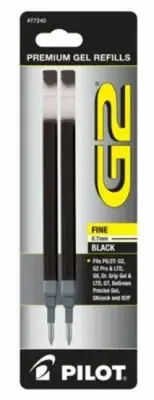 Pilot G2 Gel Pen Refills in Black - Fine Point - NEW - P77240 - Made in Japan