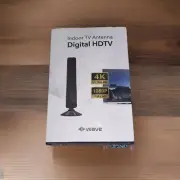 120 Mile-Max Indoor TV Antenna 4K Ultra HD Signal Booster No Subscriptions 1080p