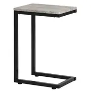 C Shaped Sofa Side Table,End Table with Metal Frame,Coffee Table for Living Room Bedroom Small Spaces