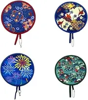 Round Foldable Hand Fan Japanese Folding Fan Round For Women Girls Daily Use Festival Wedding Party Favors Outdoor Games Party Favors Decorations Portable(4)