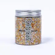 Sprinks Gold Rush Glitz Sprinkles - Edible Cake Sprinkles | Gold Cake Sprinkles | Cupcake Sprinkles | Christmas Sprinkles | Edible Gold Cake Decorations | Star Sprinkles | Sparkling Cake Decor | 80g