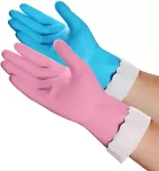 Household Cleaning Gloves - Reusable Kitchen Dishwashing Gloves with Latex Free,