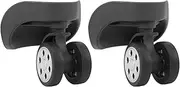 Beufee 1 Pair Luggage Replacement Wheels, Professional Quiet Universal Swivel Suitcase Luggage Mute Casters Replacement Wheels, Black, #013