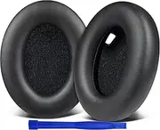 SOULWIT Replacement Earpads for Sony WH-1000XM4 (WH1000XM4) Headphones, Ear Pads Cushions with Noise Isolation Foam, Added Thickness, Without Affecting Sensor-Black