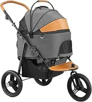 Pet Stroller Lightweight, Foldable and Detachable Pet Stroller, Convenient Outing Tricycle for Medium and Large Dogs Small Pet Stroller(B)