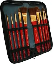 Mont Marte Brush Set in Wallet for Watercolour Paints (11 Pieces)
