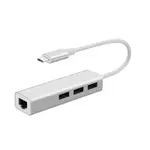 快速出貨_品名: 隨插即用 TYPE-C TO USB 3.1 HUB集線器/RJ45高速網卡/1000MBP(顏色隨機