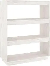 Bookcase & Room Divider - 80x35x103 cm Solid Pinewood Standing Shelf for Home & Office | Durable & Stylish Storage Solution for Small Spaces