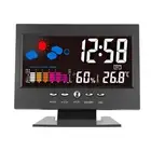 Digital Thermometer Hygrometer LCD Alarm Clock Weather Station Humidity Calendar