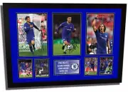 CHELSEA FC 2017/18 HAZARD MORATA LUIZ SIGNED LIMITED EDITION FRAMED MEMORABILIA