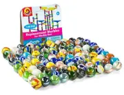 Marbles for Marble Run - Set of 100 - Assorted Colors - Size 9/16 Inch (14mm)