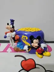 Disney Monogram Mickey And Goofy Penny Bank Vintage